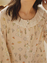 Bambu Pamuk Baskılı Pijama Takımı