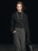 Balıkçı Yaka Puf Kol Bluz