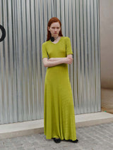 Örgü Günlük Bel Büzgülü Elbise