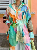 Rahat Baskılı Pantolon Takımı