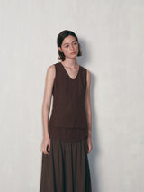 Bol Kesim Günlük V Yaka Bölünmüş Atlet