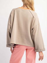 Colorblock Çiçekli Yama Üst