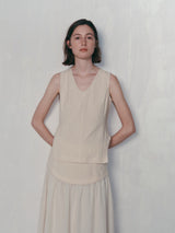 Bol Kesim Günlük V Yaka Bölünmüş Atlet