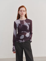 Degrade Batik Günlük Uzun Kollu Tişört