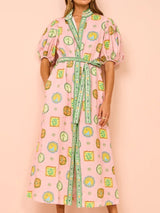 Balon Kol Baskılı Hırka