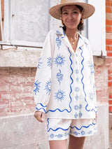 Soleil Baskılı Kısa Takım