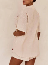 Bol Lastikli Şort Takım