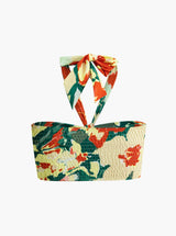 Boyundan Bağlamalı Dantelli Geniş Paça Pantolon Takım