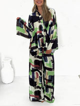 Yaz Tatili Desenli Beli Lastikli Cepli Takım