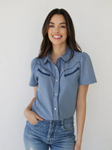 Beyaz Kadın Bluzlar İnce Yaka Zarif Uzun Kollu Gömlek