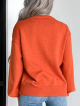 Balkabakları Oymalı Örgü Cadılar Bayramı Kazak