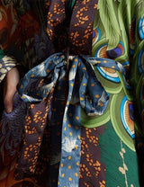 Phoenix Baskılı Kemerli Kimono