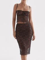 Siyah Dantel Midi Etek