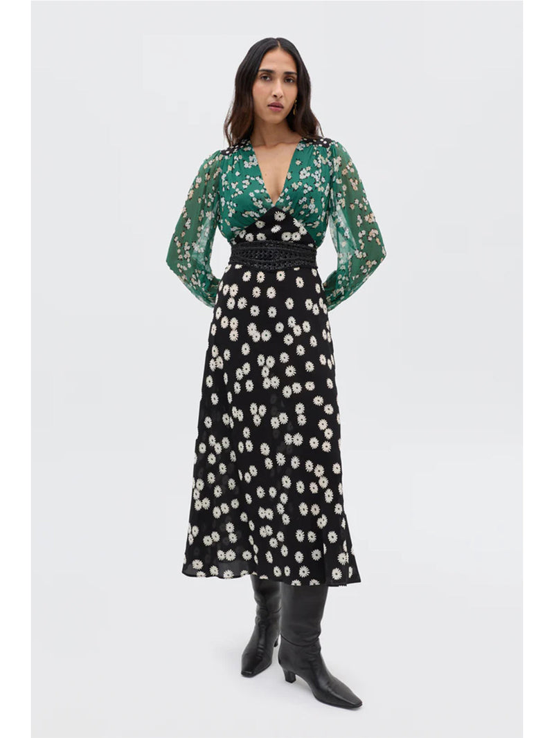 Bohemian Dreamy Floral Print Midi Dress