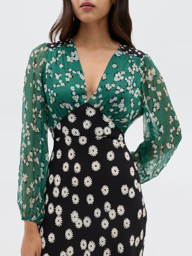 Bohemian Dreamy Floral Print Midi Dress