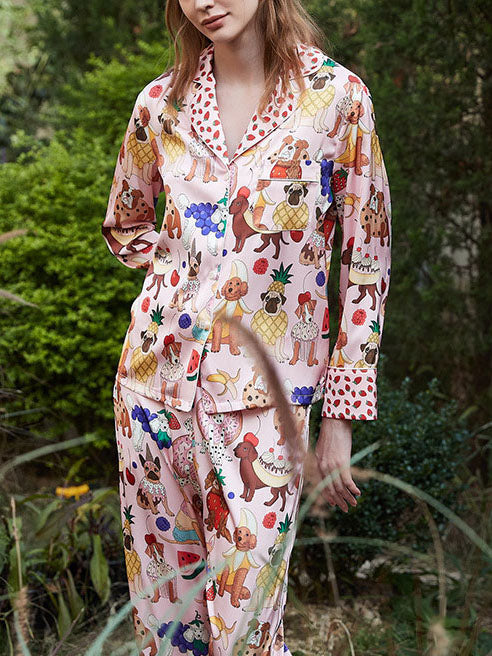 Pembe Tatlı Köpek Pijama Takımı