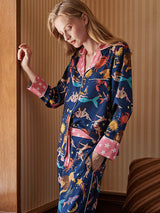 Mavi Takımyıldız Uzun Kollu Pijama Takımı