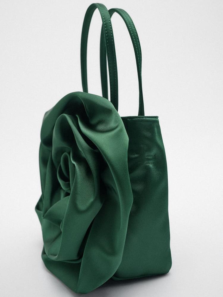 İpeksi Çiçekli Bulut Çanta