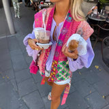 Sokak Baskılı Kolsuz Yelek Ceket