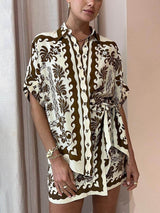 Etnik Zarif Baskılı Moda Günlük Set