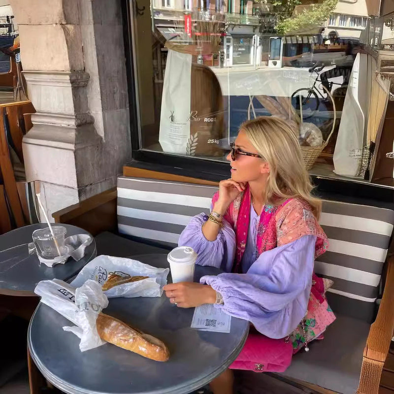 Sokak Baskılı Kolsuz Yelek Ceket