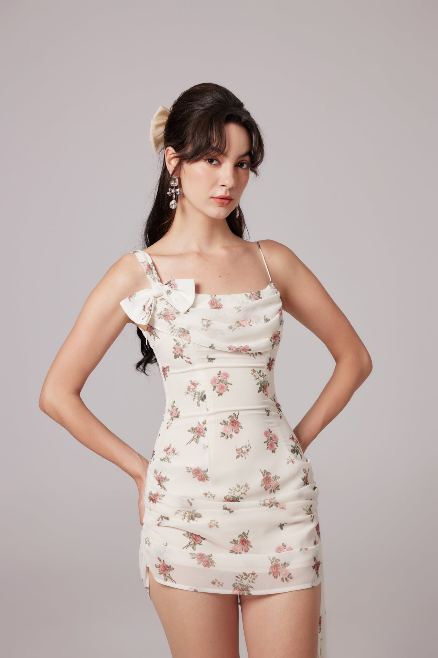 Jennie çiçek mini elbise