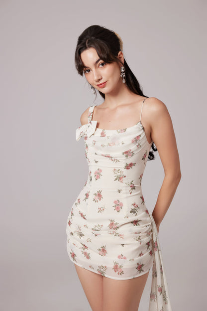 Jennie çiçek mini elbise