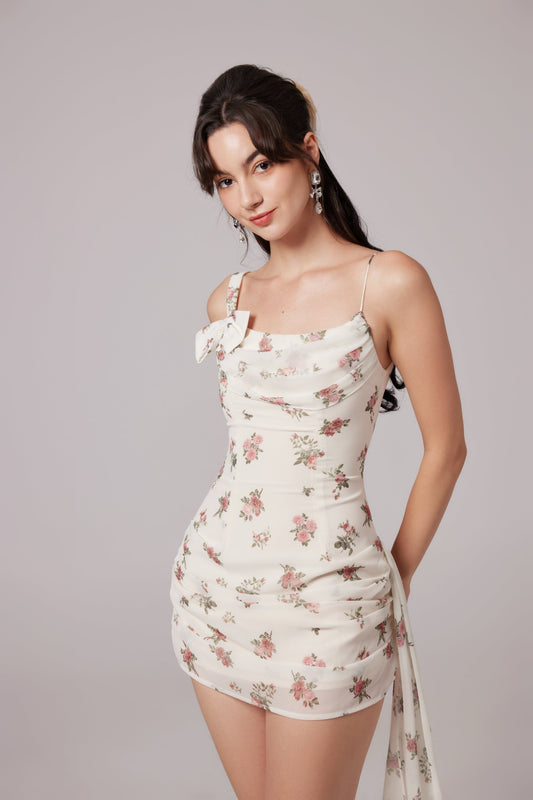 Jennie çiçek mini elbise