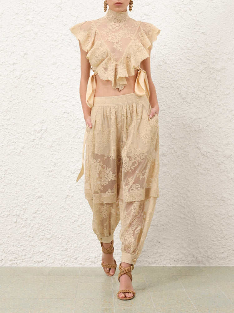 Lightness Streamer Lace Crop Top