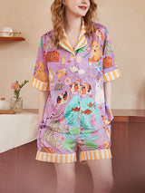 Tavşan ve Balık Şortlu Pijama Takımı