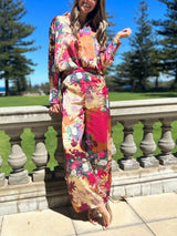 Çiçekli Yumuşak Saten Düğme Seti