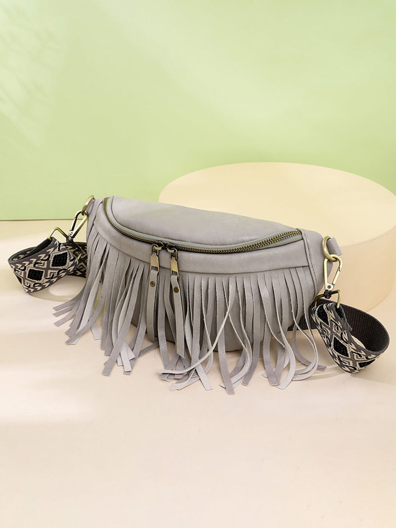 Vintage Totem Omuz Askısı Püskül Hobo Çanta