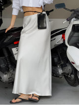 Yüksek Bel Dar Paket Kalça Yırtmaçlı Etek