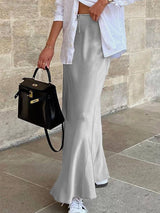 Yüksek Bel Kravatlı İnce Deniz Kızı Etek