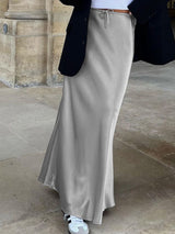 Yüksek Bel Kravatlı İnce Deniz Kızı Etek