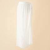 Dönüştürülebilir Şal Ayrı Taraflı Beyaz Maxi Etek Örtüsü