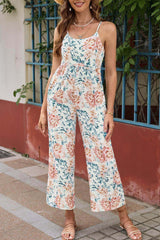 Turuncu Pastel Şakayık Çiçekli Tulum