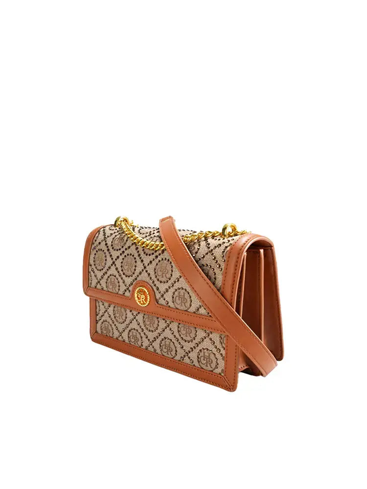 Vintage Jacquard Star Crossbody Shoulder Bag