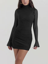 Dut Büzgülü Mini Elbise