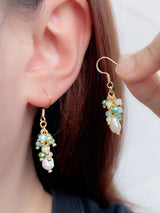 Küçük Taze Üzüm Salkımı Püskül Küpe