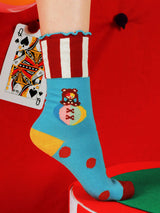 Baldır Çoraplı Sevimli Çizgi Çizimi