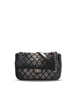 Washed Denim Quilted Chain Shoulder Bag