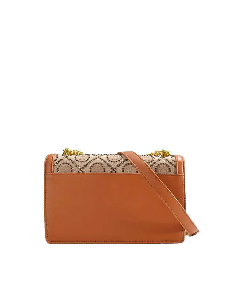 Vintage Jacquard Star Crossbody Shoulder Bag