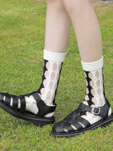 Oymalı Ultra İnce File Çoraplar