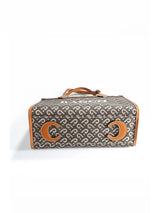 Designer Print Crossbody Tote Handbag