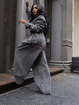 Vintage Geniş Paça Denim İkili Takım