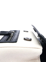 New Pebbled Leather & Canvas Shoulder Crossbody Tote