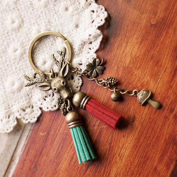 Noel Ruh Hali Orman Geyik Anahtarlık