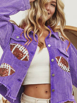 Game Day Rugby Payetli Tek Sıra Düğmeli Ceket