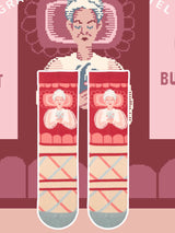 Karikatür Desenli Diz Altı Çorap